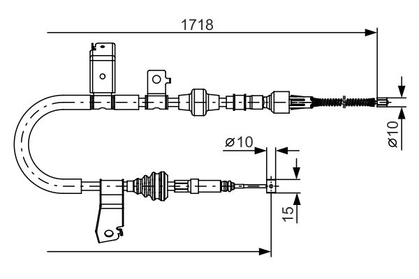 Тросовий привод, стоянкове гальмо   1 987 482 086   BOSCH