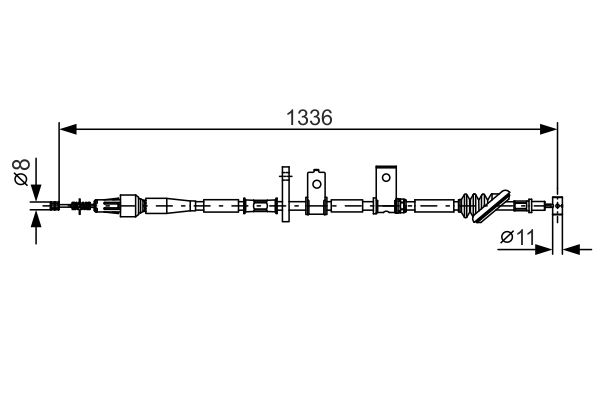 Тросовий привод, стоянкове гальмо   1 987 482 091   BOSCH