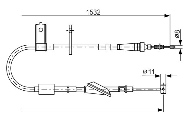 Тросовий привод, стоянкове гальмо   1 987 482 093   BOSCH