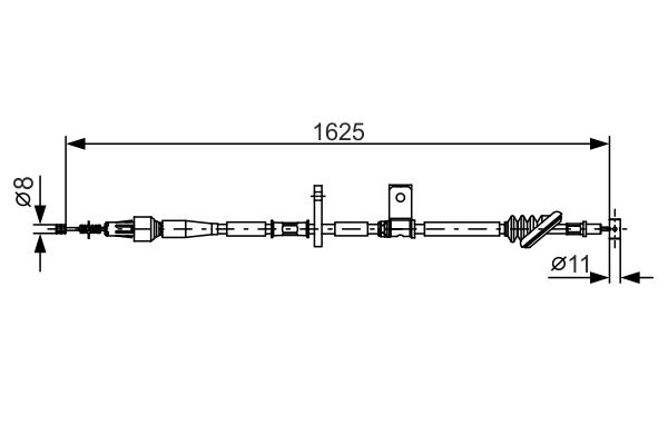 Тросовий привод, стоянкове гальмо   1 987 482 094   BOSCH