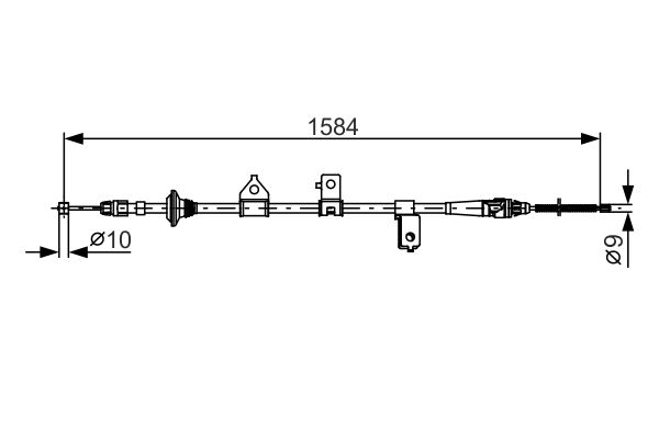 Тросик, cтояночный тормоз   1 987 482 099   BOSCH