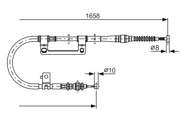 Тросовий привод, стоянкове гальмо   1 987 482 100   BOSCH