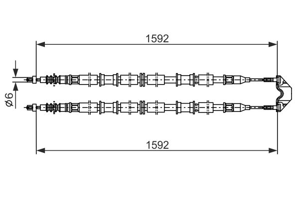 Тросовий привод, стоянкове гальмо   1 987 482 102   BOSCH