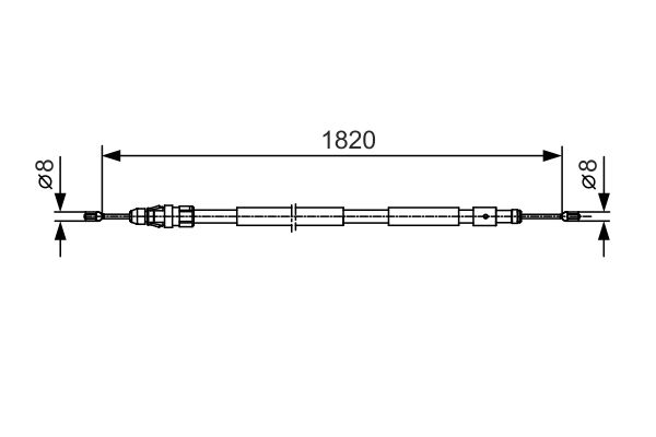 Тросик, cтояночный тормоз   1 987 482 116   BOSCH