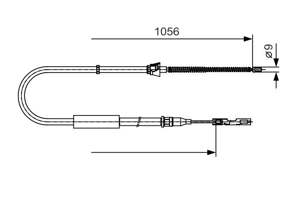 Тросовий привод, стоянкове гальмо   1 987 482 125   BOSCH