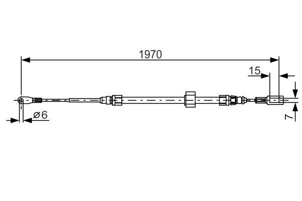 Тросовий привод, стоянкове гальмо   1 987 482 131   BOSCH