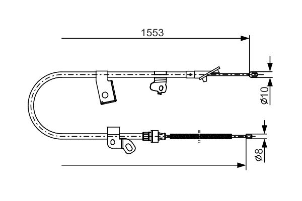 Тросовий привод, стоянкове гальмо   1 987 482 156   BOSCH