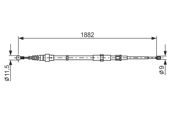 Тросовий привод, стоянкове гальмо   1 987 482 193   BOSCH