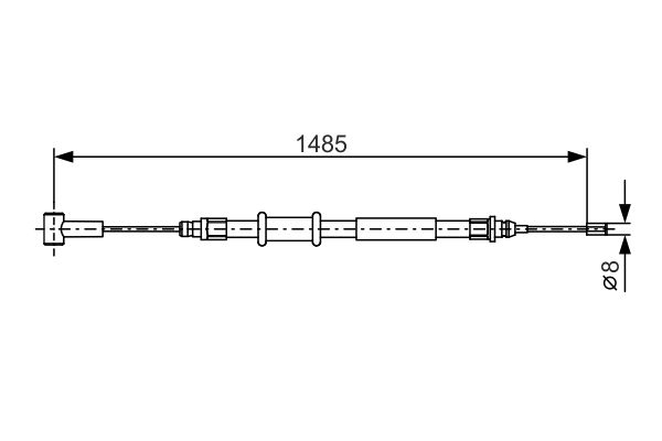 Тросовий привод, стоянкове гальмо   1 987 482 214   BOSCH