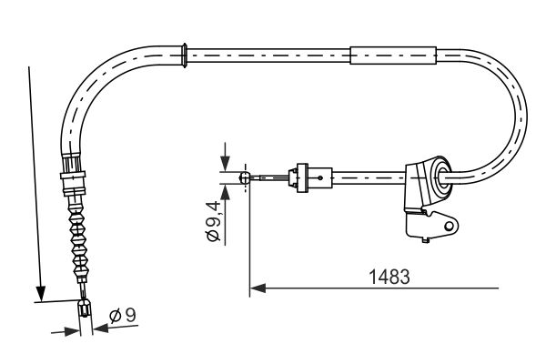 Тросовий привод, стоянкове гальмо   1 987 482 228   BOSCH