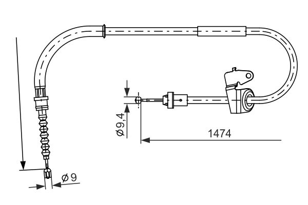 Тросовий привод, стоянкове гальмо   1 987 482 229   BOSCH