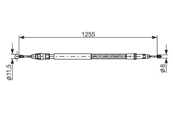 Тросовий привод, стоянкове гальмо   1 987 482 235   BOSCH