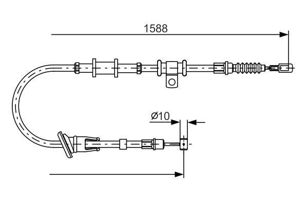 Тросовий привод, стоянкове гальмо   1 987 482 245   BOSCH