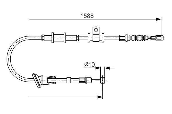 Тросовий привод, стоянкове гальмо   1 987 482 246   BOSCH