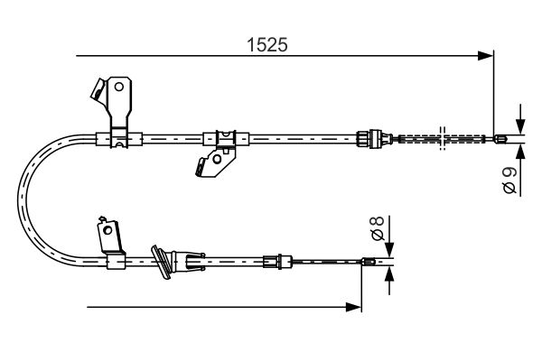 Тросовий привод, стоянкове гальмо   1 987 482 247   BOSCH