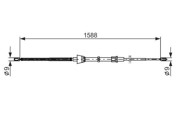 Тросовий привод, стоянкове гальмо   1 987 482 266   BOSCH