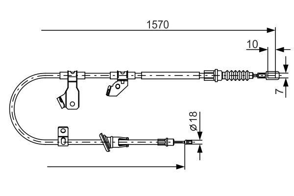 Тросовий привод, стоянкове гальмо   1 987 482 272   BOSCH