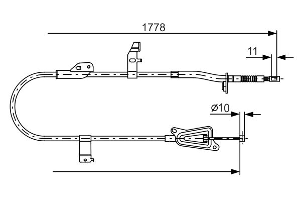 Тросовий привод, стоянкове гальмо   1 987 482 304   BOSCH