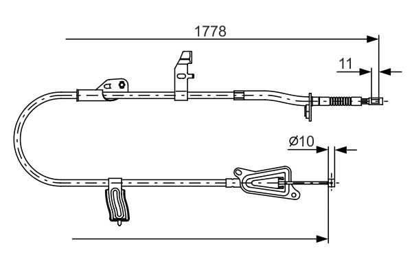 Тросовий привод, стоянкове гальмо   1 987 482 305   BOSCH