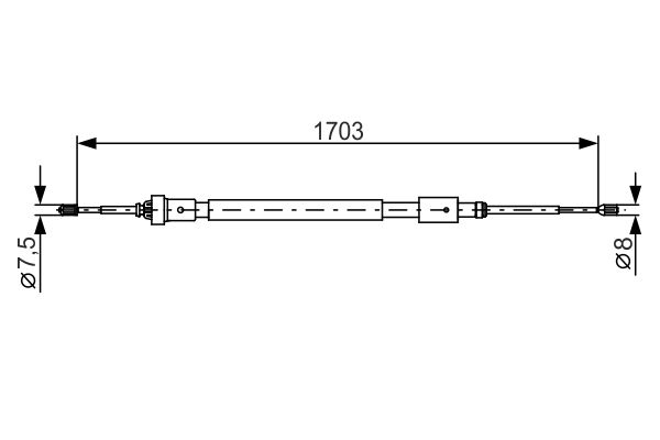 Тросовий привод, стоянкове гальмо   1 987 482 315   BOSCH