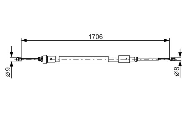 Тросовий привод, стоянкове гальмо   1 987 482 316   BOSCH