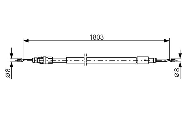 Тросовий привод, стоянкове гальмо   1 987 482 317   BOSCH