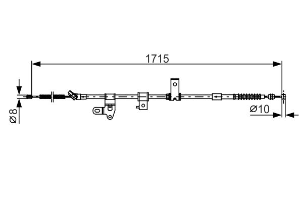 Тросовий привод, стоянкове гальмо   1 987 482 348   BOSCH