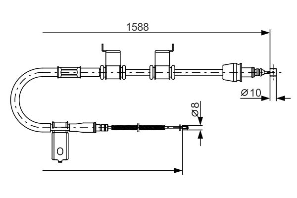 Тросовий привод, стоянкове гальмо   1 987 482 358   BOSCH