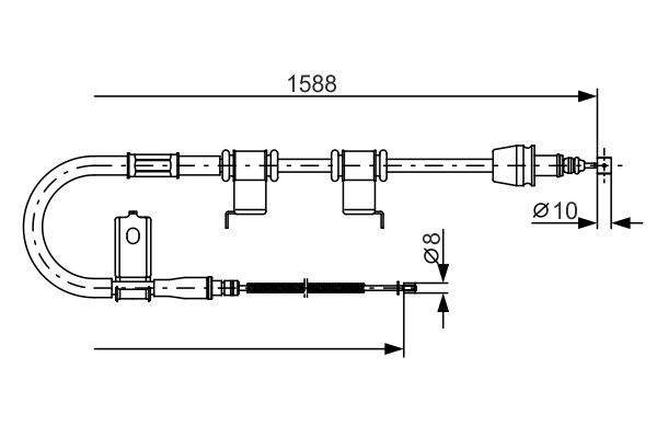 Тросовий привод, стоянкове гальмо   1 987 482 359   BOSCH