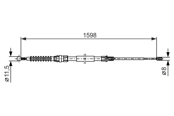 Тросик, cтояночный тормоз   1 987 482 379   BOSCH