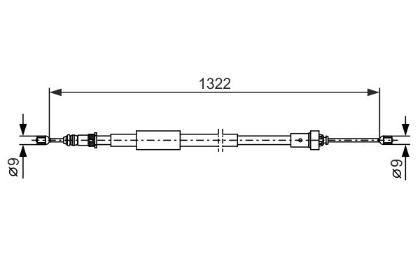 Тросовий привод, стоянкове гальмо   1 987 482 385   BOSCH