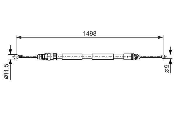 Тросовий привод, стоянкове гальмо   1 987 482 387   BOSCH