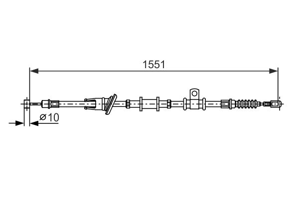 Тросовий привод, стоянкове гальмо   1 987 482 400   BOSCH