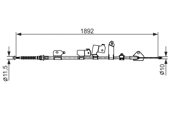 Тросик, cтояночный тормоз   1 987 482 439   BOSCH