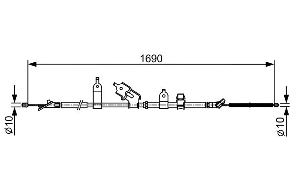 Тросовий привод, стоянкове гальмо   1 987 482 443   BOSCH