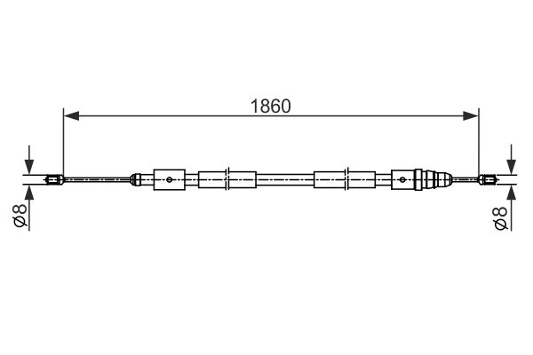 Тросовий привод, стоянкове гальмо   1 987 482 540   BOSCH