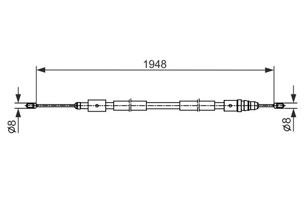 Тросовий привод, стоянкове гальмо   1 987 482 541   BOSCH