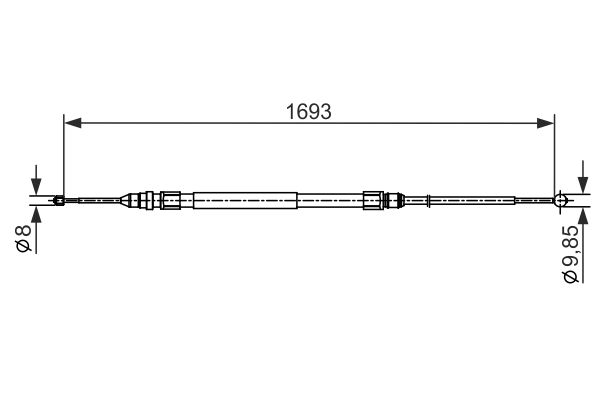 Тросовий привод, стоянкове гальмо   1 987 482 542   BOSCH