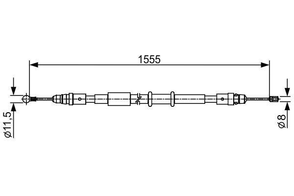 Тросик, cтояночный тормоз   1 987 482 552   BOSCH