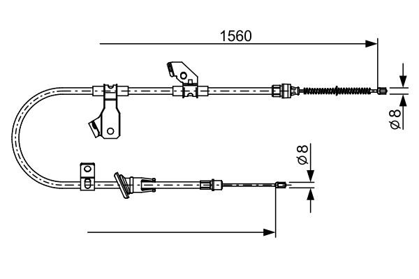 Тросовий привод, стоянкове гальмо   1 987 482 626   BOSCH