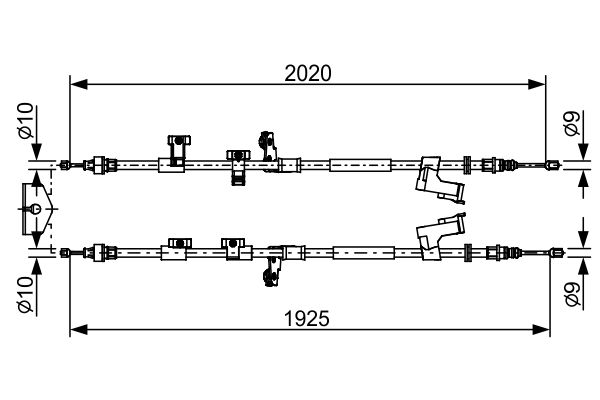 Тросик, cтояночный тормоз   1 987 482 709   BOSCH