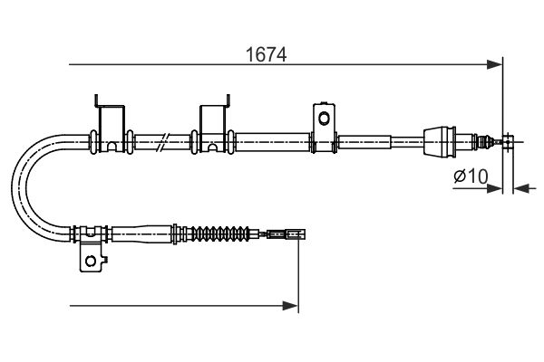 Тросовий привод, стоянкове гальмо   1 987 482 714   BOSCH