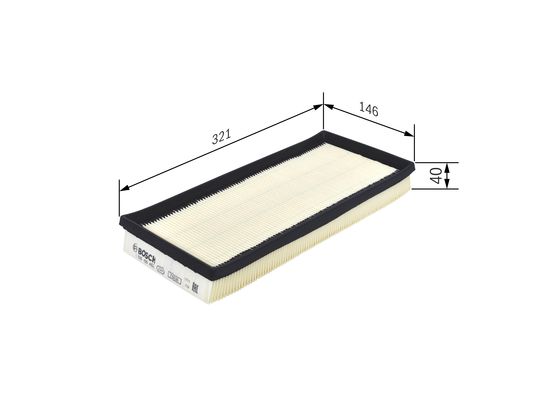 Повітряний фільтр F 026 400 452 BOSCH #4