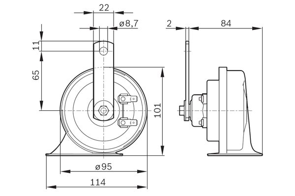 Звуковий сигнал 0 986 AH0 507 BOSCH #4