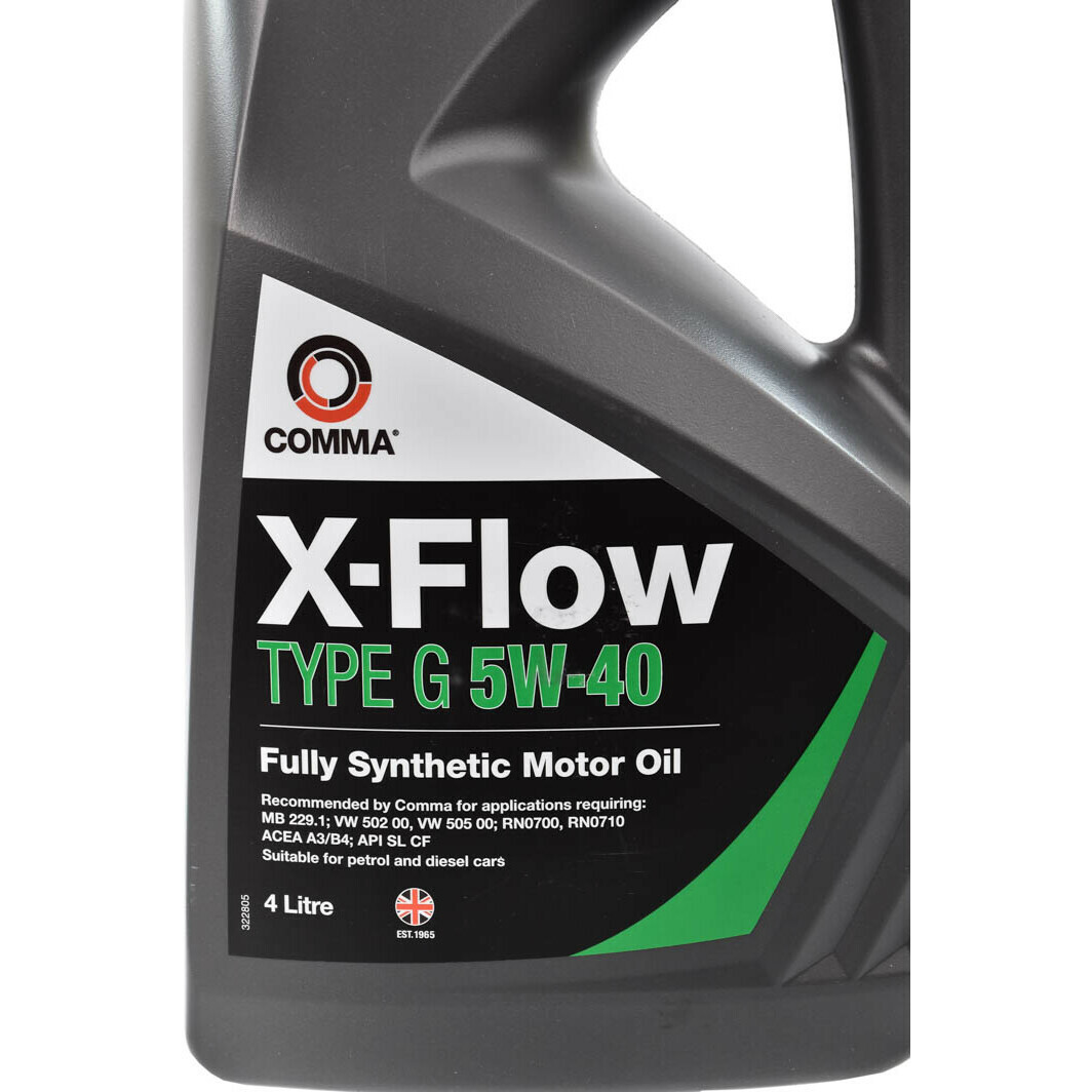 Масло моторное COMMA X-Flow Type G 5W-40 4 л, XFG4L #1