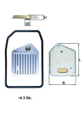 Гидрофильтр, автоматическая коробка передач   HX 163KIT   KNECHT