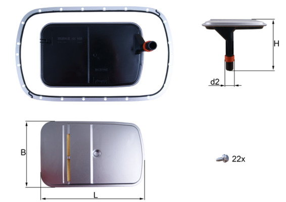 Гидрофильтр, автоматическая коробка передач   HX 165KIT   KNECHT