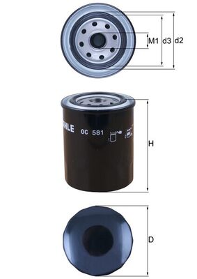 Оливний фільтр   OC 581   KNECHT