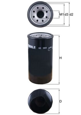 Оливний фільтр, KNECHT OC 584 Оливний фільтр, KNECHT OC 584