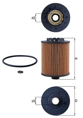 Масляный фильтр   OX 1075D   KNECHT